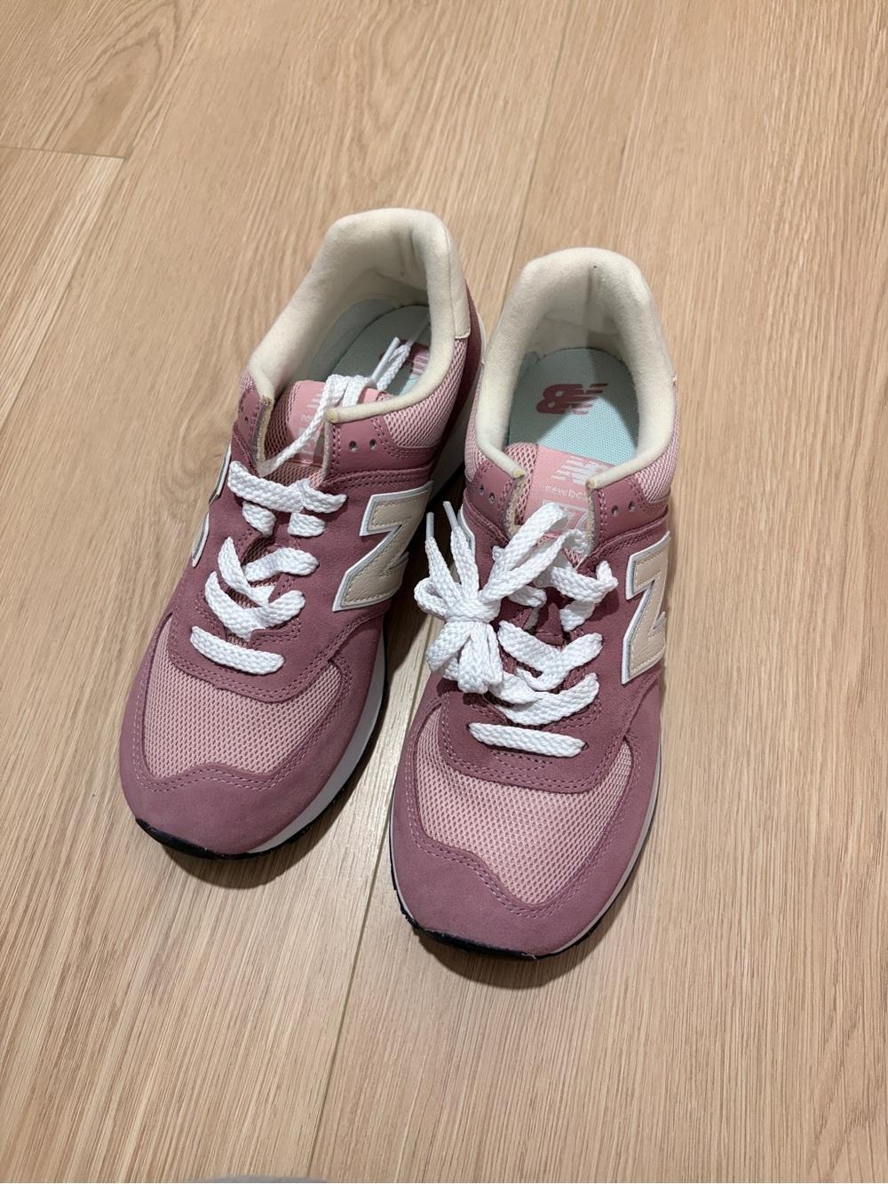 Pink New Balance 574 Sneakers